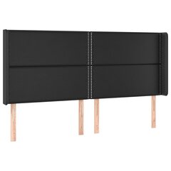 Galvgalis ar LED, melns, 163x16x118/128 cm цена и информация | Кровати | 220.lv