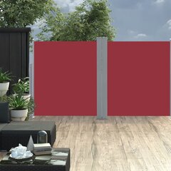 vidaXL izvelkams sānu aizslietnis, sarkans, 140x600 cm цена и информация | Зонты, маркизы, стойки | 220.lv