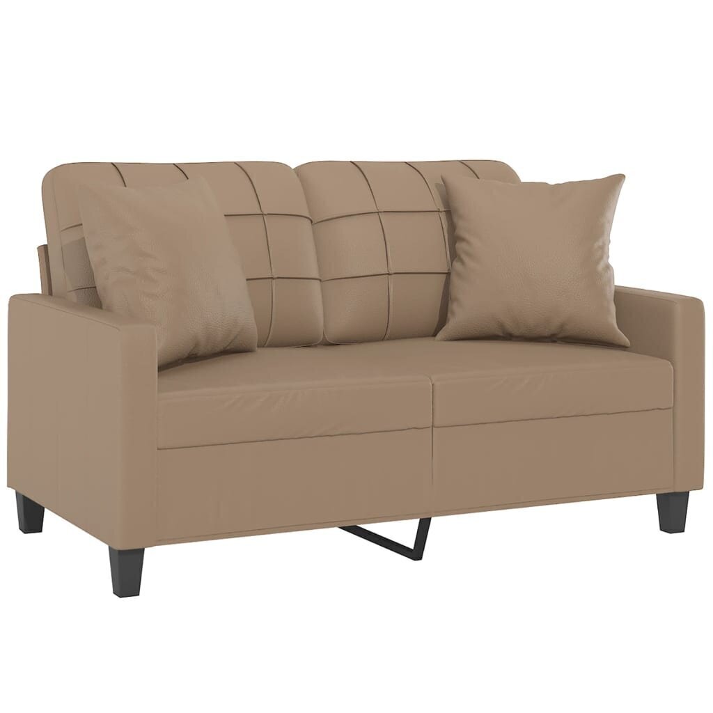 Divvietīgs dīvāns ar spilveniem vidaXL, 120 cm, brūns цена и информация | Dīvāni | 220.lv