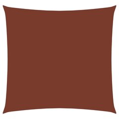 vidaXL saulessargs, 7x7 m, kvadrāta forma, sarkanbrūns oksforda audums cena un informācija | Saulessargi, markīzes un statīvi | 220.lv
