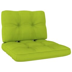 Dārza krēsli vidaXL, spilgti zaļi matrači, 2 gab. cena un informācija | Dārza krēsli | 220.lv