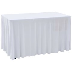 vidaXL galdauti, 2 gab., elastīgi, 183x76x74 cm, balti cena un informācija | Galdauti, salvetes | 220.lv