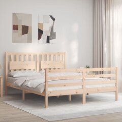 vidaXL gultas rāmis ar galvgali, 5FT, King size izmērs, masīvkoks цена и информация | Кровати | 220.lv