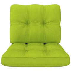 Palešu dīvānu matrači vidaXL, 2 gab., spilgti zaļi cena un informācija | Krēslu paliktņi | 220.lv