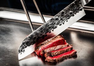 Japāņu tērauda nazis Style De Vie Olive Forged Santoku, 18 cm цена и информация | Ножи и аксессуары для них | 220.lv