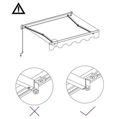 vidaXL izvelkama markīze, 600x300 cm, automātiska, oranža ar brūnu цена и информация | Зонты, маркизы, стойки | 220.lv