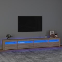 TV skapis ar LED apgaismojumu, ozols, 270x35x40cm цена и информация | Тумбы под телевизор | 220.lv