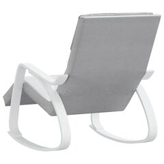 vidaXL šūpuļkrēsls, gaiši pelēks audums цена и информация | Кресла в гостиную | 220.lv