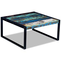 vidaXL kafijas galdiņš no pārstrādāta koka, 80x80x40 cm cena un informācija | Žurnālgaldiņi | 220.lv