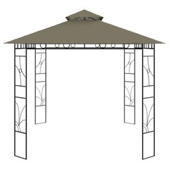 vidaXL dārza nojume, 4x3x2,7 m, pelēkbrūna, 160 g/m² cena un informācija | Dārza nojumes un lapenes | 220.lv