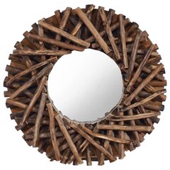 Sienas spogulis, 40 cm, brūns cena un informācija | Spoguļi | 220.lv