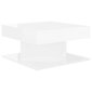 vidaXL kafijas galdiņš, spīdīgi balts, 57x57x30 cm, skaidu plāksne cena un informācija | Žurnālgaldiņi | 220.lv