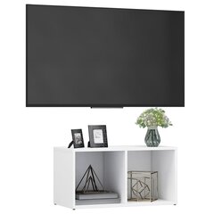 vidaXL TV plaukts, 72x35x36,5 cm, balts, skaidu plāksne цена и информация | Тумбы под телевизор | 220.lv