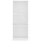 vidaXL 3-līmeņu grāmatu plaukts, balts, 40x24x108 cm, skaidu plāksne цена и информация | Plaukti | 220.lv