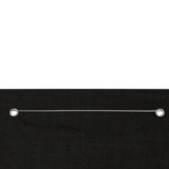 VidaXL balkona aizslietnis, 160x240 cm, melns oksforda audums cena un informācija | Saulessargi, markīzes un statīvi | 220.lv