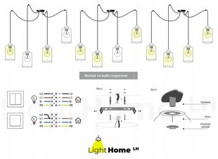 LightHome kulons SpiderPanta cena un informācija | Lustras | 220.lv