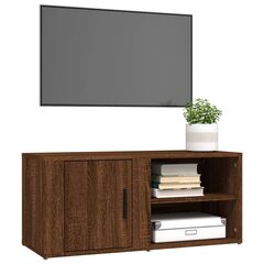 vidaXL TV skapītis, brūna ozolkoka, 80x31,5x36 cm, inženierijas koks цена и информация | Тумбы под телевизор | 220.lv