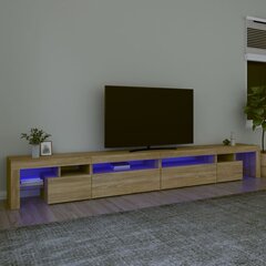 TV skapis ar LED apgaismojumu, ozols, 290x36,5x40cm cena un informācija | TV galdiņi | 220.lv