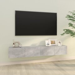 Televizora skapīši, 2gab., pelēki, 100x30x30cm, koka cena un informācija | TV galdiņi | 220.lv