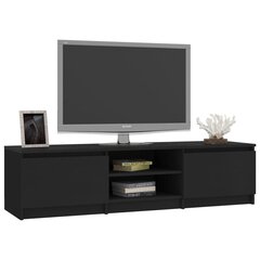 vidaXL TV skapītis, melns, 140x40x35,5 cm, skaidu plāksne цена и информация | Тумбы под телевизор | 220.lv