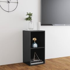 vidaXL TV plaukts, 72x35x36,5 cm, spīdīgi pelēks, skaidu plāksne цена и информация | Тумбы под телевизор | 220.lv