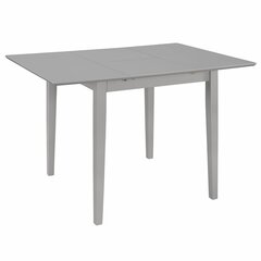 VidaXL izvelkams virtuves galds, (80-120)x80x74 cm, pelēks MDF cena un informācija | Virtuves galdi, ēdamgaldi | 220.lv