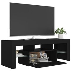 TV galdiņš ar LED lampiņām vidaXL, 120x35x40 cm, melns cena un informācija | TV galdiņi | 220.lv