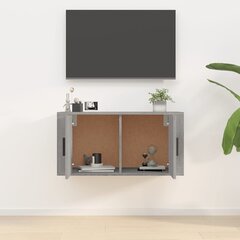 vidaXL sienas TV skapītis, pelēcīga ozolkoka krāsa, 80x34,5x40 cm цена и информация | Тумбы под телевизор | 220.lv