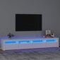 TV skapis ar LED apgaismojumu, balts, 240x35x40cm цена и информация | TV galdiņi | 220.lv