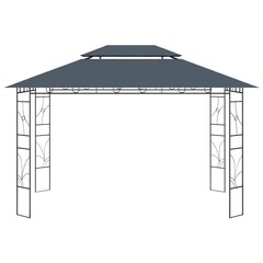 vidaXL dārza nojume, 4x3x2,7 m, antracītpelēka, 160 g/m² cena un informācija | Dārza nojumes un lapenes | 220.lv