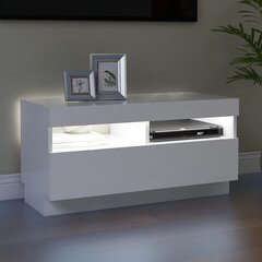 vidaXL TV skapītis ar LED lampiņām, 80x35x40 cm, balts cena un informācija | TV galdiņi | 220.lv