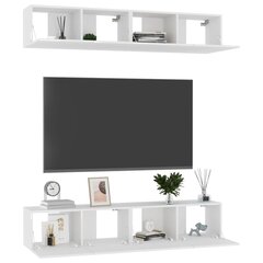 vidaXL televizora skapīši 4 gab., balts, 80x30x30cm цена и информация | Тумбы под телевизор | 220.lv