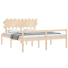 vidaXL gultas rāmis ar galvgali, 6FT, Super King size, masīvkoks цена и информация | Кровати | 220.lv