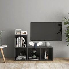 vidaXL TV plaukti, 2 gab., pelēki, 72x35x36,5 cm, skaidu plāksne цена и информация | Тумбы под телевизор | 220.lv