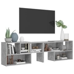 vidaXL TV plaukts, betona pelēks, 149x30x52 cm, skaidu plāksne цена и информация | Тумбы под телевизор | 220.lv