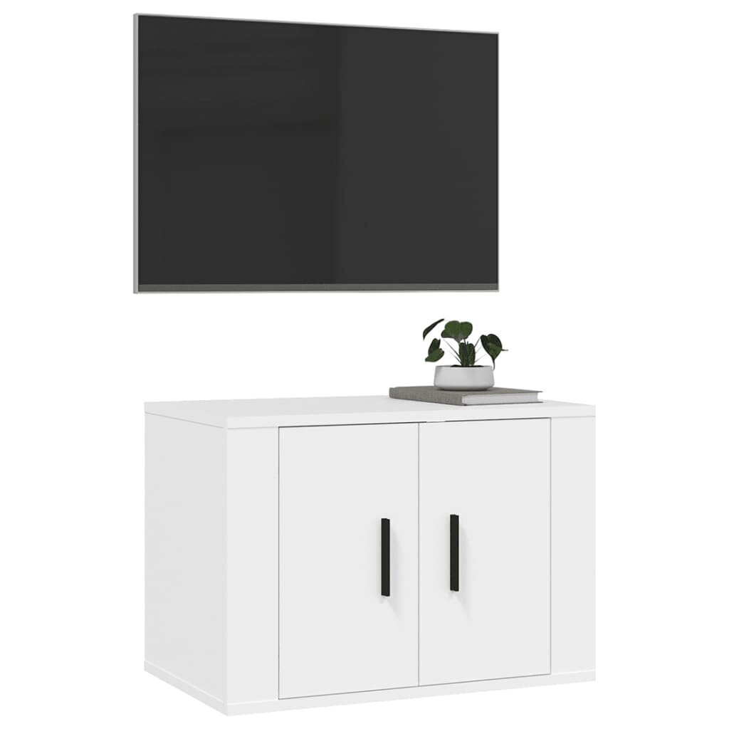 vidaXL sienas TV skapītis, balts, 57x34,5x40 cm цена и информация | TV galdiņi | 220.lv