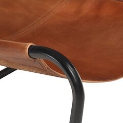 Atpūtas krēsls, brūna krāsa, īsta āda cena un informācija | Dārza krēsli | 220.lv