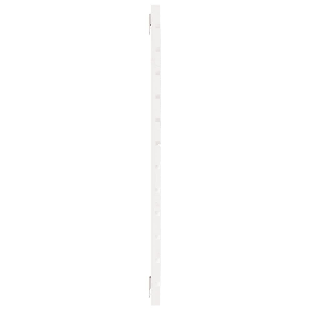 vidaXL sienas galvgalis, balts, 141x3x91,5 cm, priedes masīvkoks cena un informācija | Gultas | 220.lv