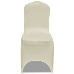 vidaXL krēslu pārvalki, 18 gab., krēmkrāsas elastīgs audums цена и информация | Чехлы для мебели | 220.lv