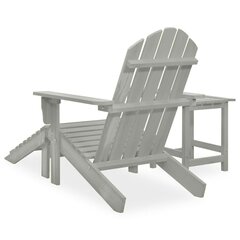 Garden Adirondack krēsls ar pufu un galdu, pelēks цена и информация | Комплекты уличной мебели | 220.lv