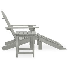 Garden Adirondack krēsls ar pufu un galdu, pelēks цена и информация | Комплекты уличной мебели | 220.lv