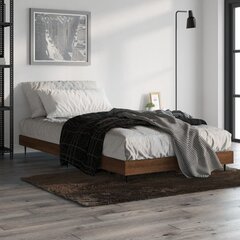 vidaXL gultas rāmis, ozolkoka krāsā, 100x200 cm, inženierijas koks цена и информация | Кровати | 220.lv