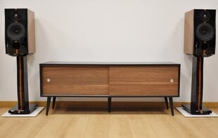 SONOROUS RETRO koka rtv skapis RTRA-140-BLK-VIC platums 140 cm cena un informācija | TV galdiņi | 220.lv