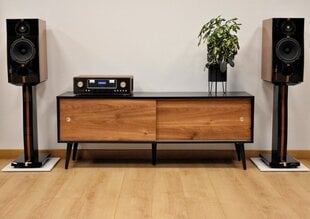 SONOROUS RETRO koka rtv skapis RTRA-140-BLK-CWN platums 140 cm cena un informācija | TV galdiņi | 220.lv