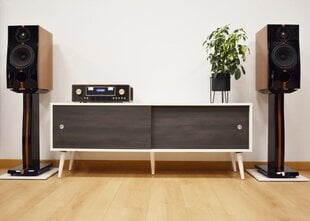 SONOROUS RETRO koka rtv skapis RTRA-140-WHT-BNW platums 140 cm cena un informācija | TV galdiņi | 220.lv