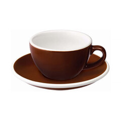 Loveramics Egg Flat White Cup & Saucer 150ml - коричневый цена и информация | Стаканы, фужеры, кувшины | 220.lv