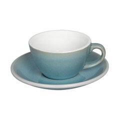 Loveramics Egg Flat White Cup & Saucer 150ml - Ice Blue цена и информация | Стаканы, фужеры, кувшины | 220.lv