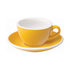 Loveramics Egg Flat White Cup & Saucer 150ml - Yellow цена и информация | Стаканы, фужеры, кувшины | 220.lv