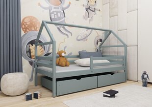 Bērnu gulta Aron FURNLUX CLASSIC, 88x198x133 cm, pelēka cena un informācija | Gultas | 220.lv