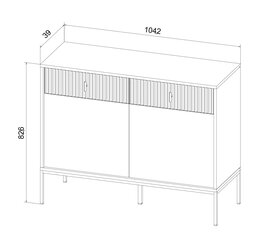 Komode Maggiore FURNLUX CLASSIC, 104x39x83 cm, bēša cena un informācija | Skapīši viesistabai | 220.lv